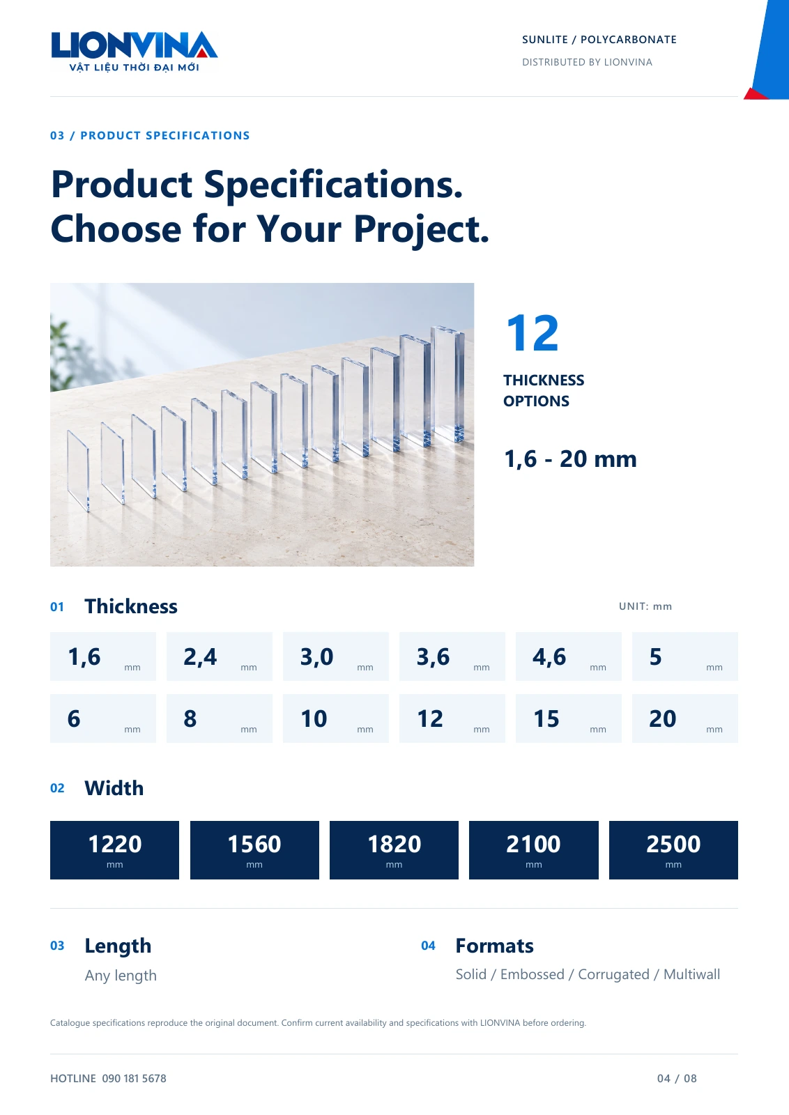 Catalogue LIONVINA SUNLITE - trang 4 / 8