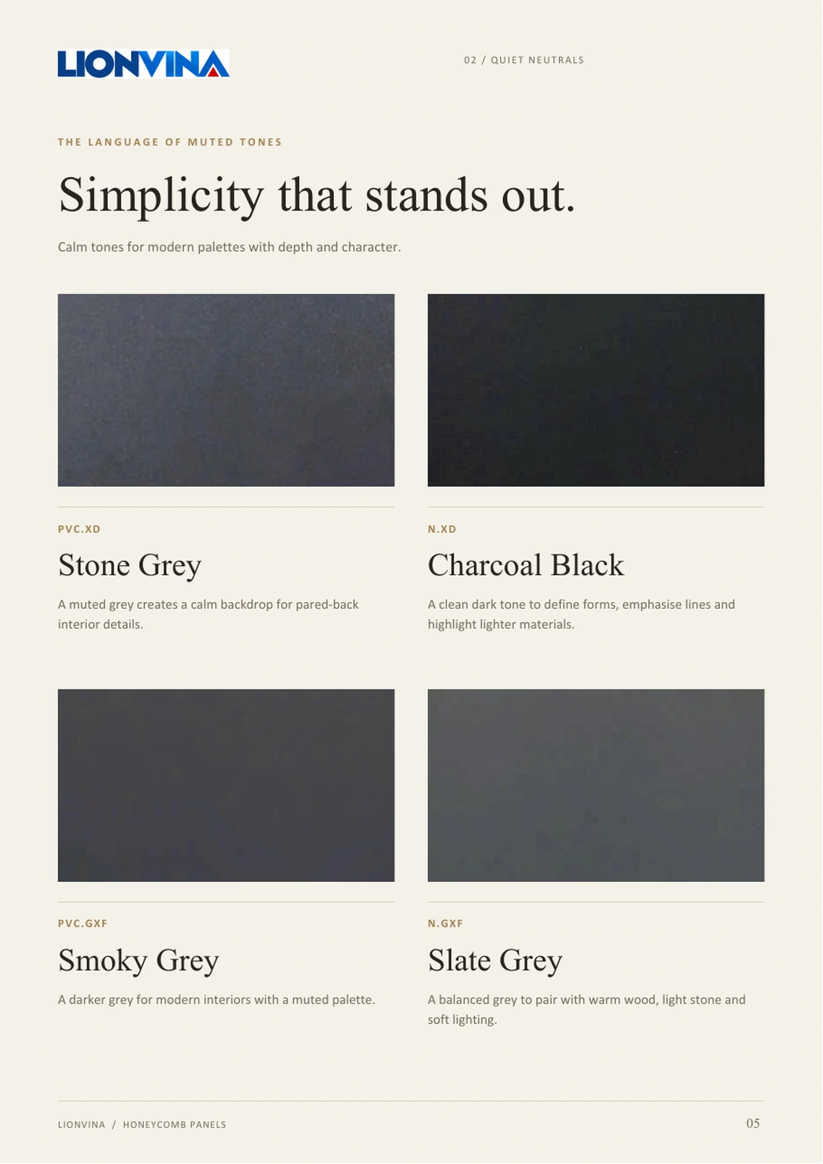 LIONVINA Honeycomb Panel Catalogue — Page 5