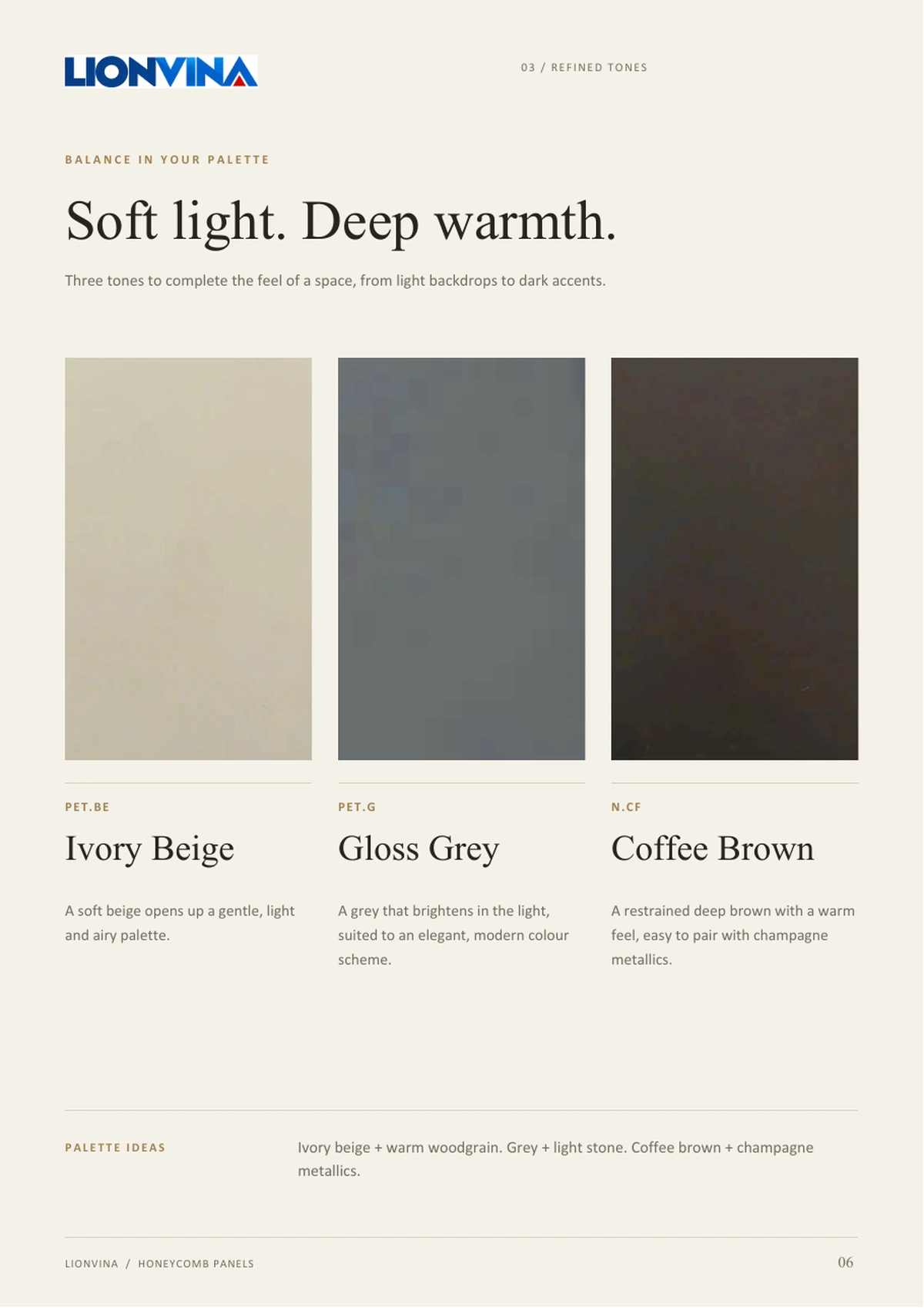 LIONVINA Honeycomb Panel Catalogue — Page 6