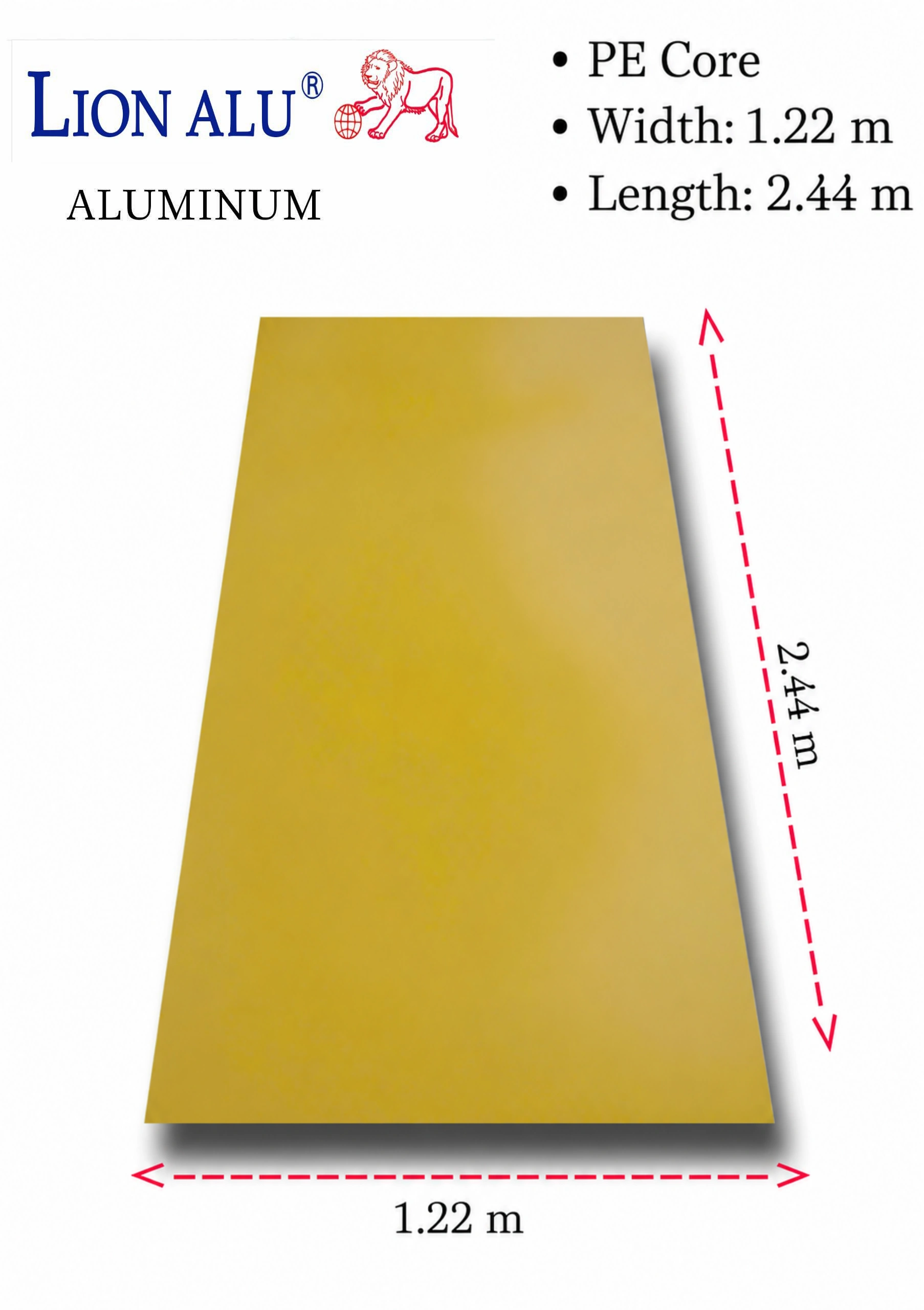 Yellow Aluminium Composite Panel – Image 2