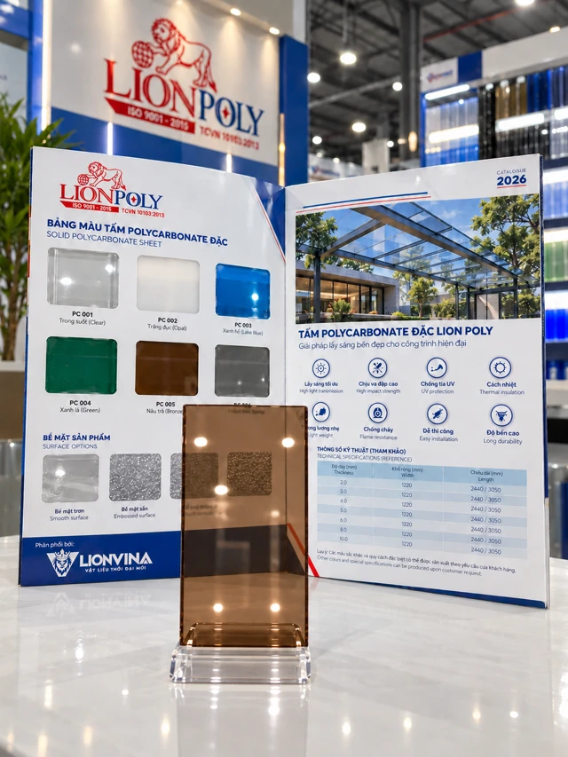 Khả năng lấy sáng LION POLY — Nâu trà
