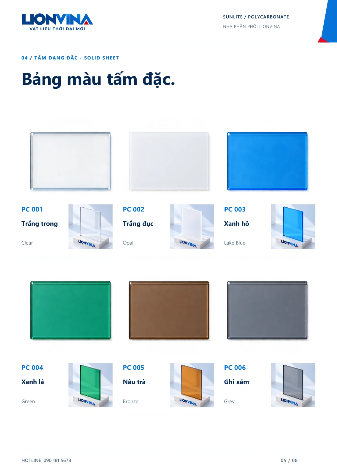 Catalogue LIONVINA SUNLITE - trang 5 / 8