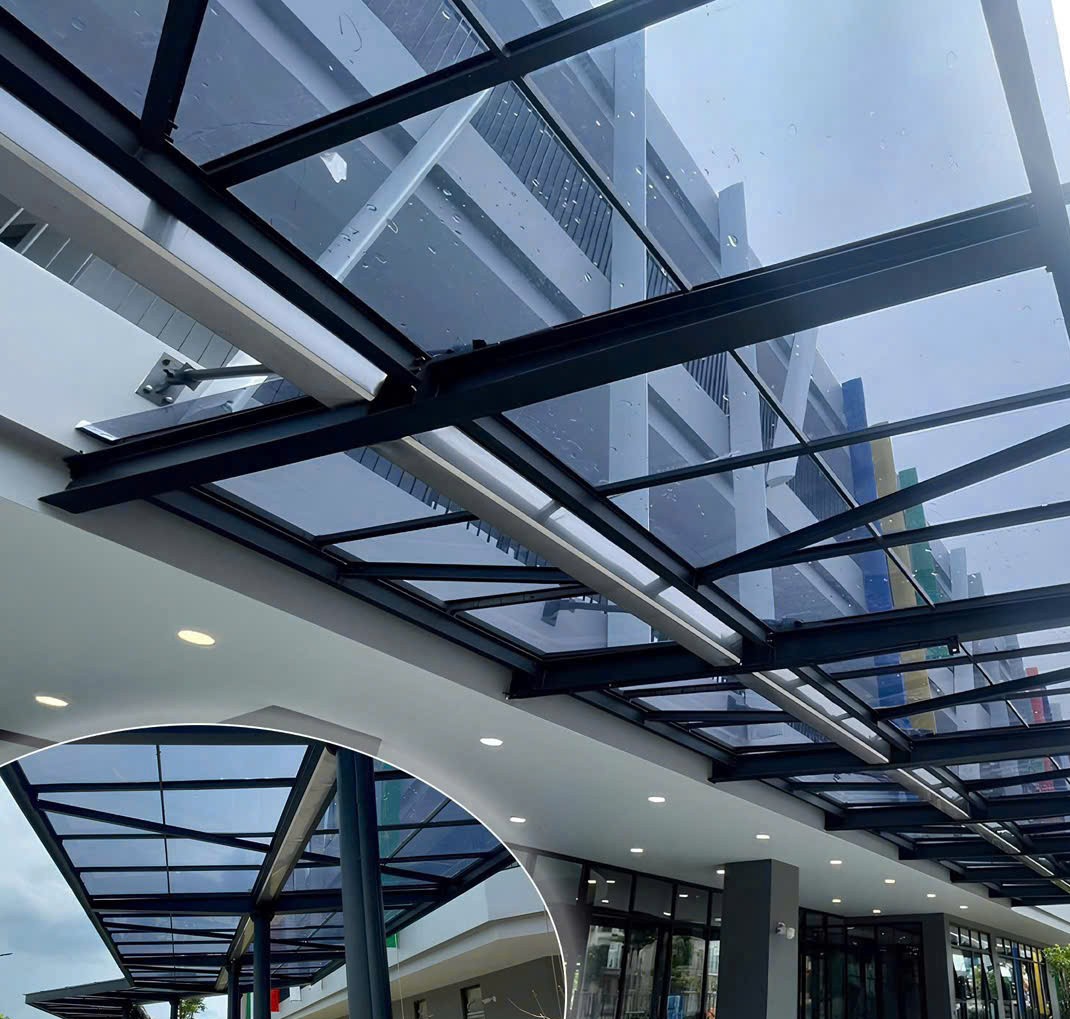 Polycarbonate Canopy Project at Vinhomes Hai Phong