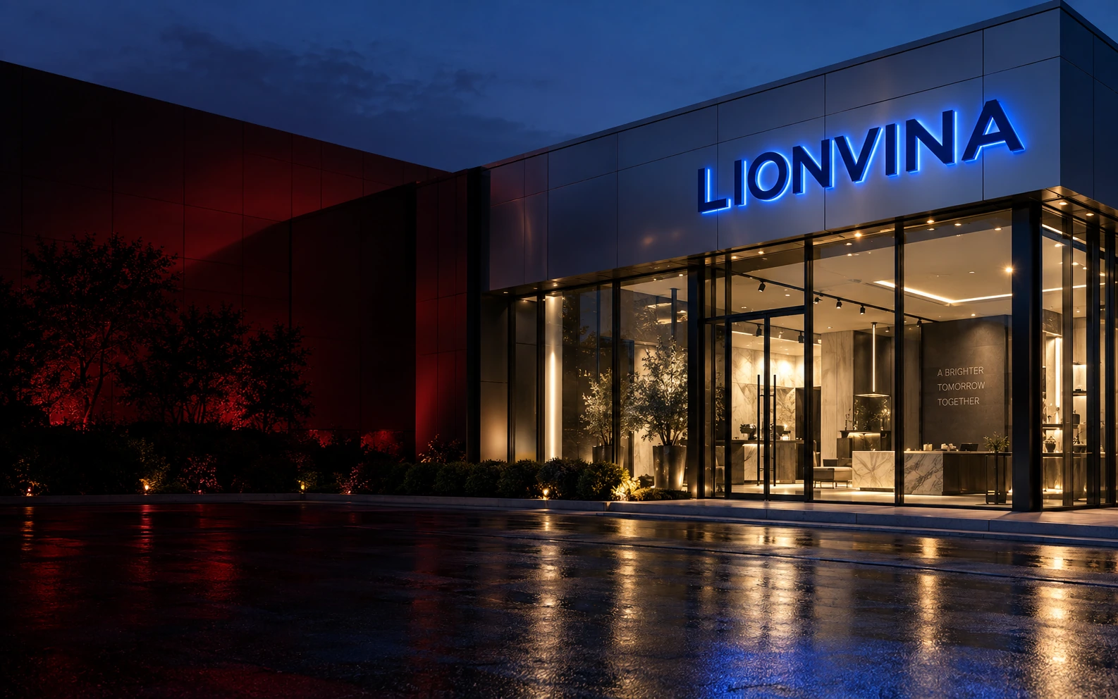 LIONVINA signage on a shopfront façade
