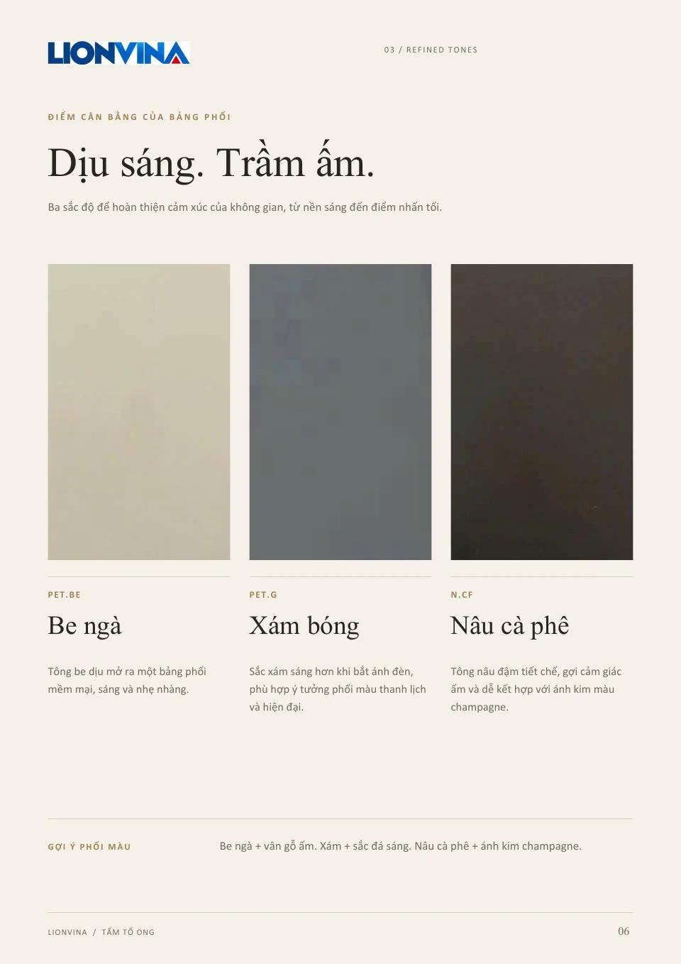 Catalogue tấm tổ ong LIONVINA — trang 6