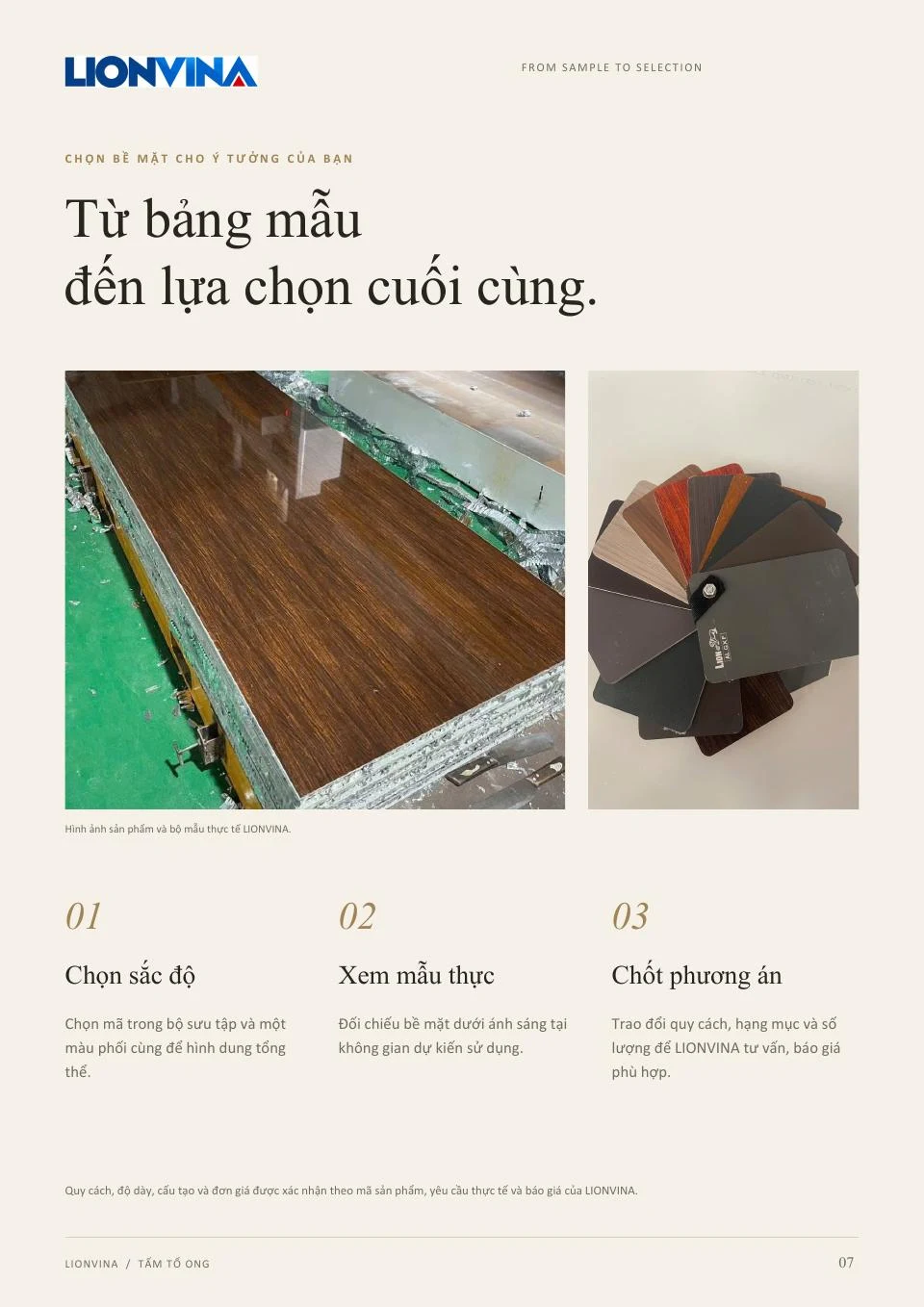 Catalogue tấm tổ ong LIONVINA — trang 7