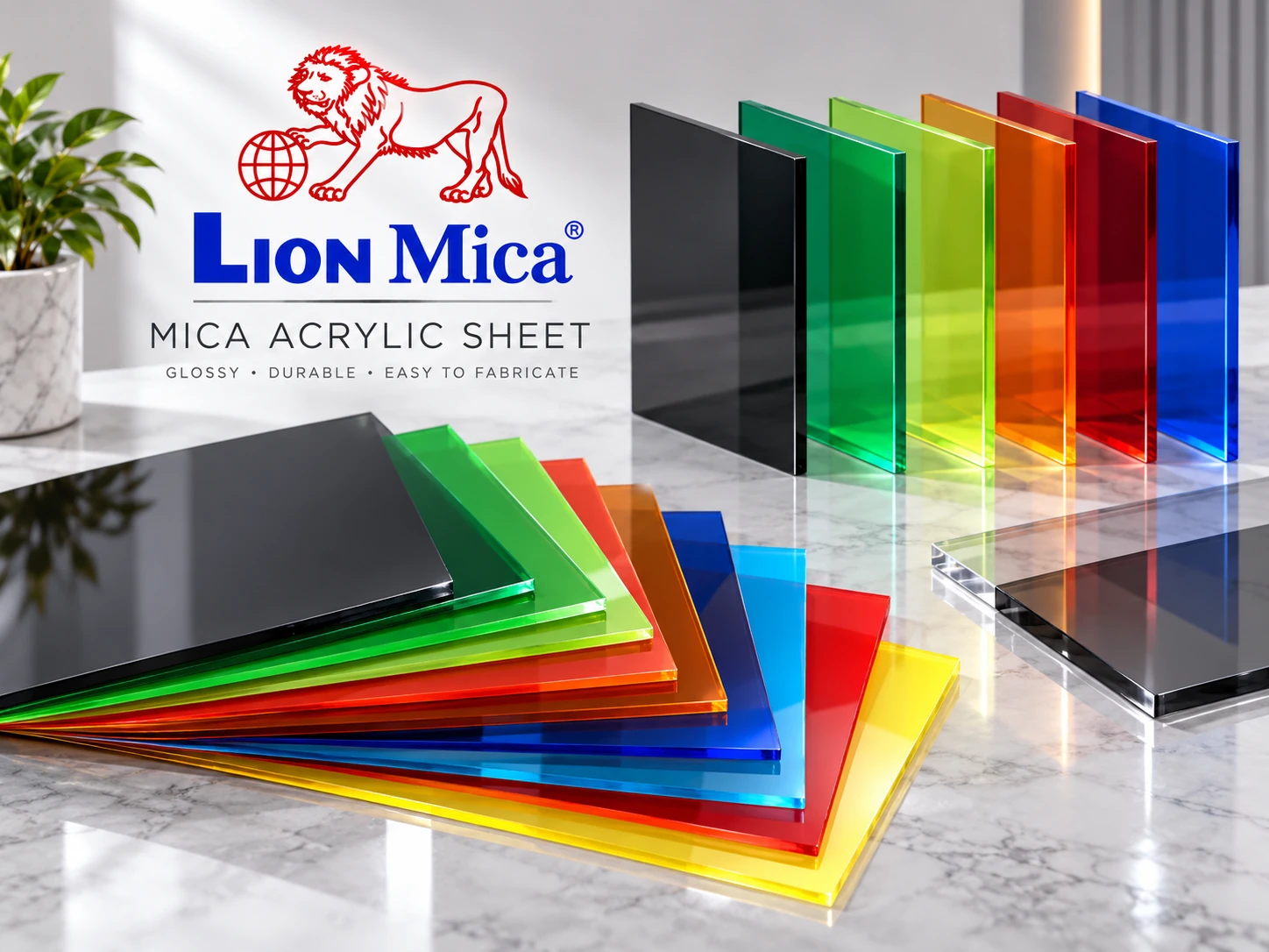 Multicoloured LionMica Acrylic Sheets