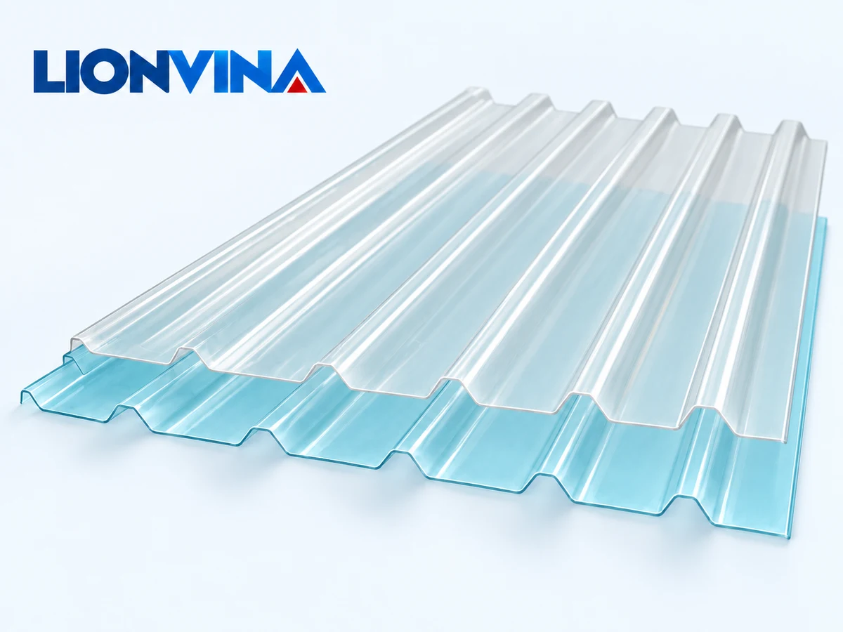 Tấm lợp lấy sáng poly 6 sóng