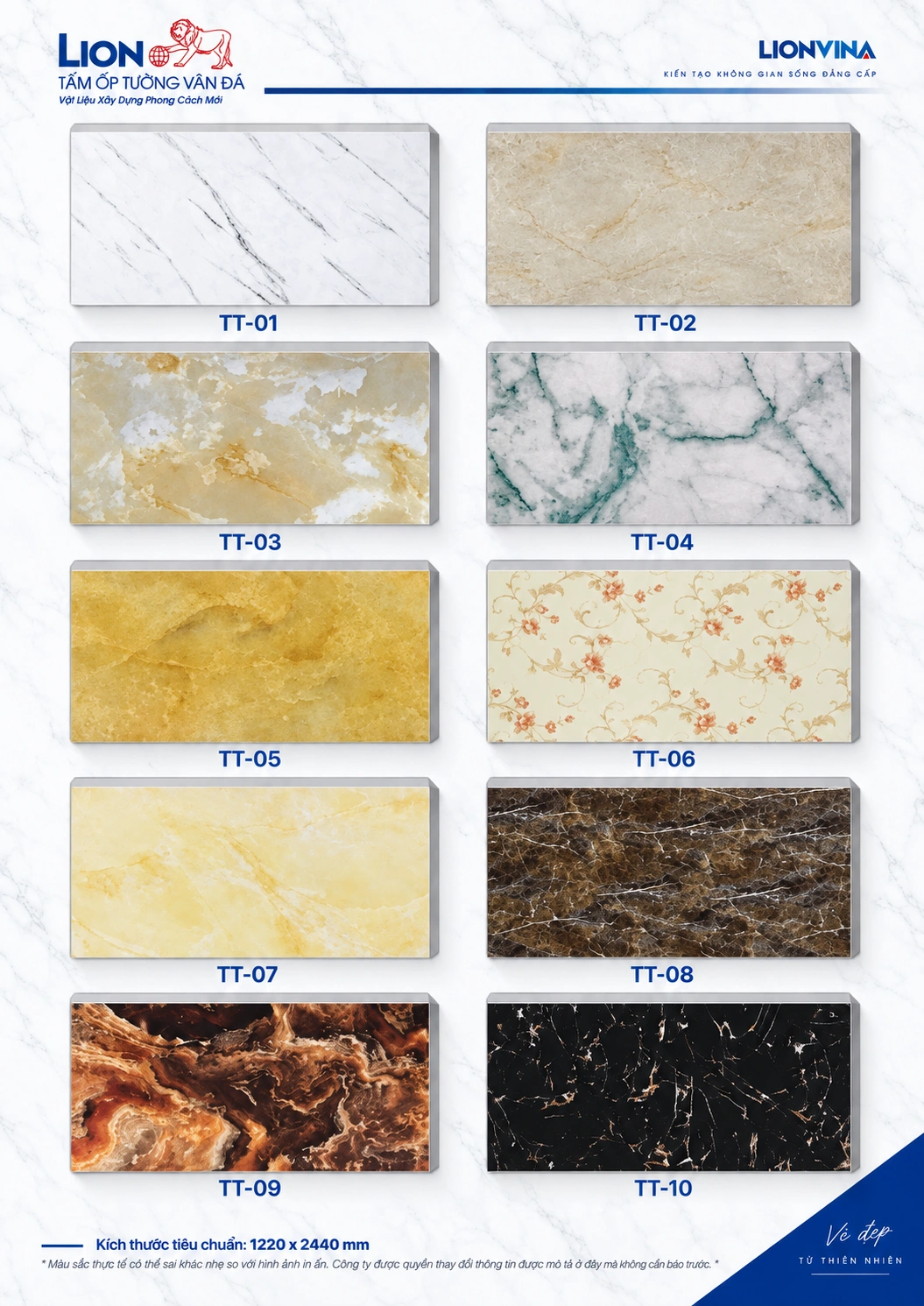 Catalogue LION mẫu TT-01-10
