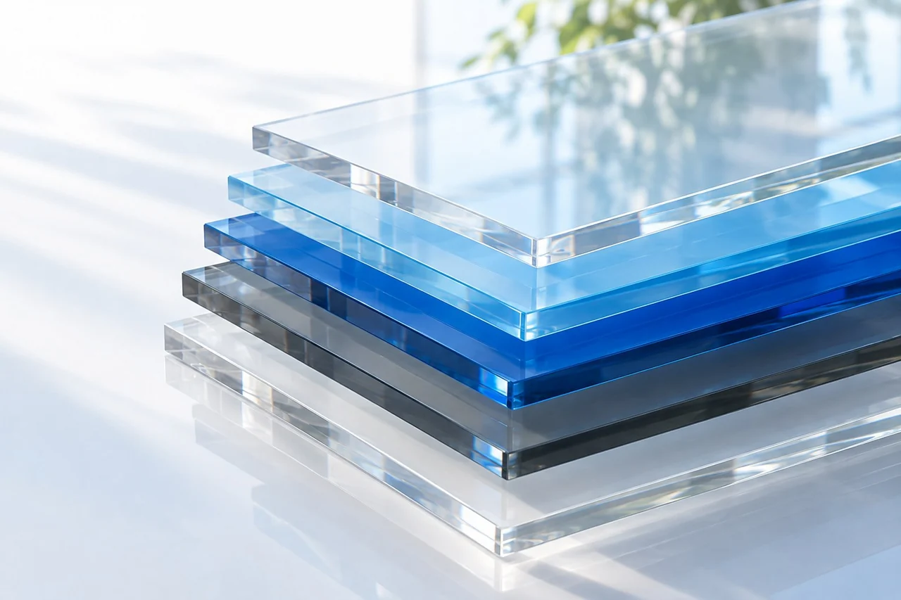 Minh họa chồng tấm Polycarbonate đặc